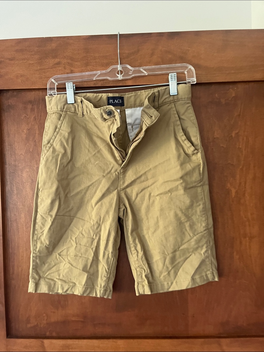 The Children's Place Khaki Flat-Front Chino Shorts